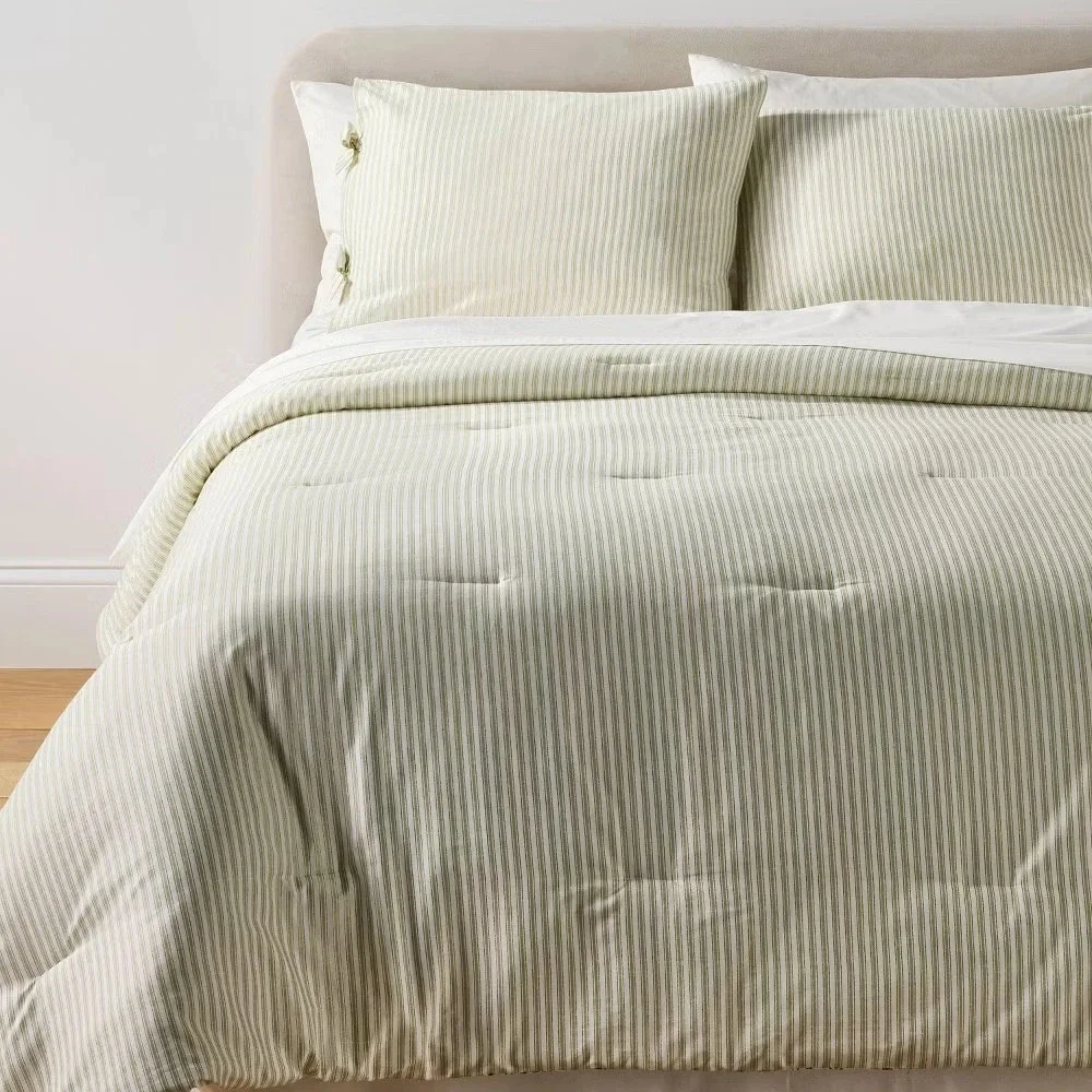 Twin/Twin XL Reversible‎ Floral & Stripe Comforter Set - Threshold Studio McGee